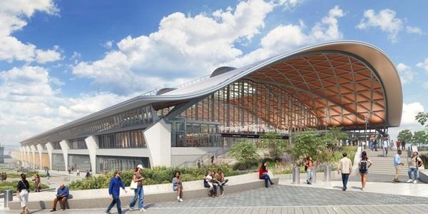 Artist impression of HS2 station in Curzon Street
