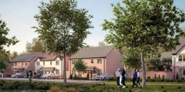 Artist impression of new housing to be built in Druids Heath