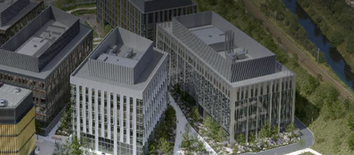 A rendering of Birmingham Health Innovation Campus