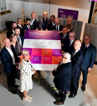 Group of civic leaders at the formalisation of the agreement